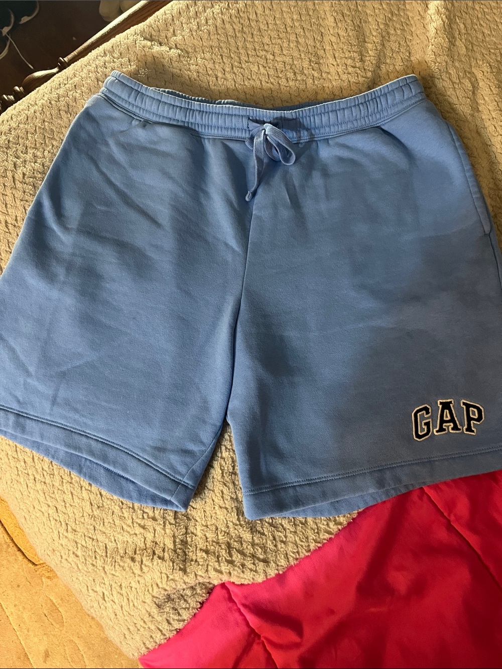 GAP Youth M Sky Blue Cotton Drawstring Athletic Shorts